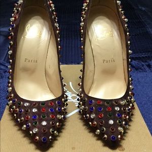 Christian Louboutin multicolor gemstones